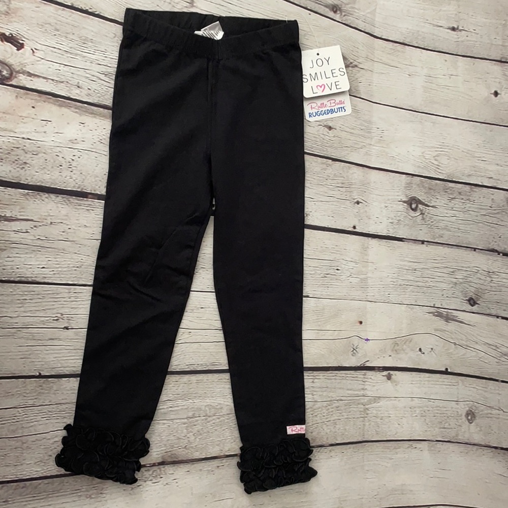 Ruffle Butts Black Everyday Ruffle Legging